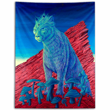 Load image into Gallery viewer, Mushroom Lioness - Third Eye Tapestry