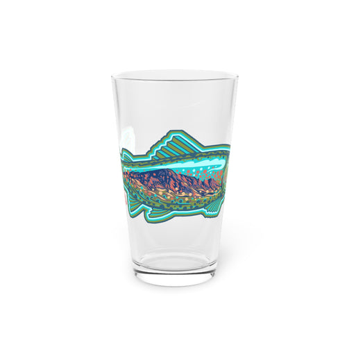 16oz Pint Glass - Mountain Trout