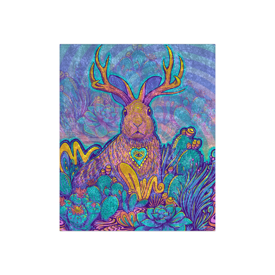 Jackalope Dreams - Crushed Velvet Blanket