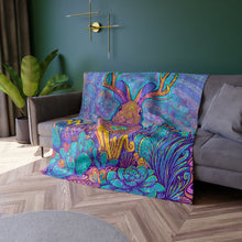 Load image into Gallery viewer, Jackalope Dreams - Crushed Velvet Blanket