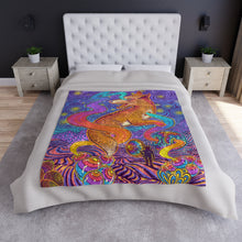 Load image into Gallery viewer, Fox Portal - Crushed Velvet Blanket