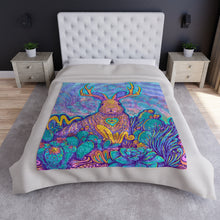 Load image into Gallery viewer, Jackalope Dreams - Crushed Velvet Blanket