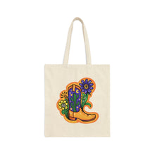 Load image into Gallery viewer, Cotton Canvas Tote Bag - Cowboy Bootz