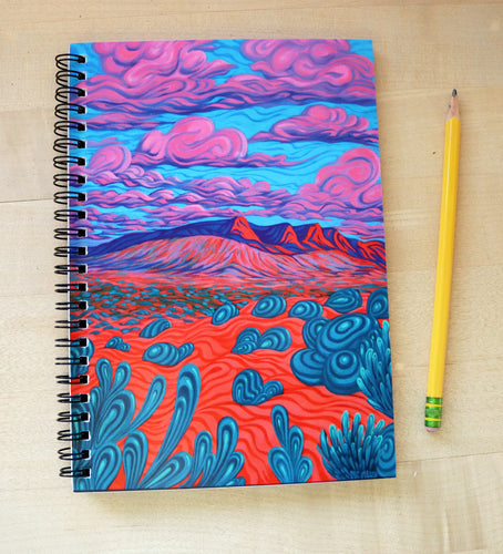 Spiral Lined Notebook - Coral Skies