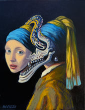 Load image into Gallery viewer, 'The Girl with the Swirl Earring' - 8x10 Framed Original Painting