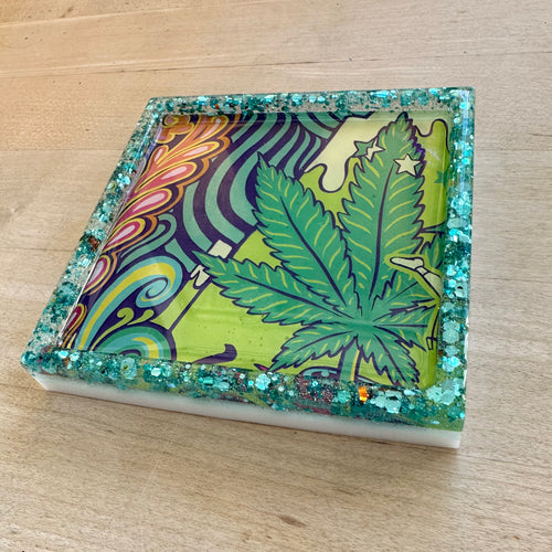 Small Tray (Spairy Farkle Collab) - Psychedelia Leaf