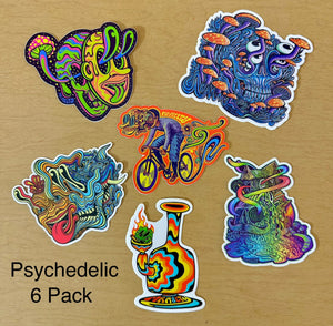 Sticker 6 Pack - Psychedelic
