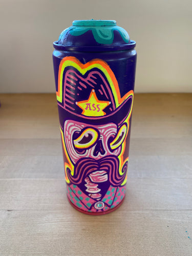 'Sheriff Ass Hat' - Hand Painted Spray Can