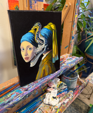 Load image into Gallery viewer, 'The Girl with the Swirl Earring' - 8x10 Framed Original Painting