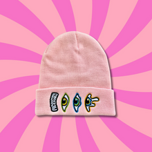 Load image into Gallery viewer, Beanie - Melty Eyes (Pink)