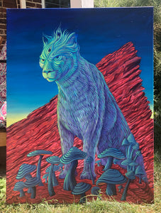Mushroom Lioness - Canvas Print
