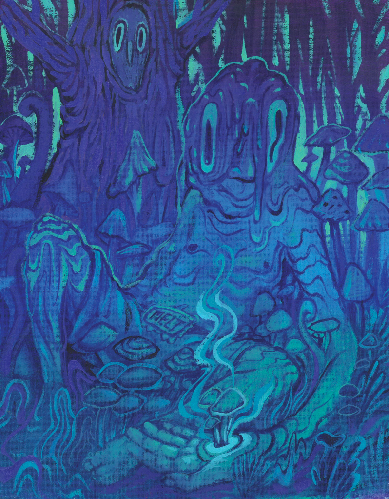 'Mushroom Blues' - 11x14 Painting
