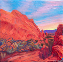 Load image into Gallery viewer, &#39;Sunset at Red Rocks&#39; - 8x8 Painting